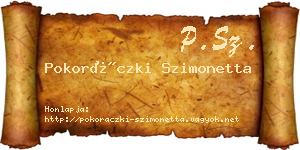 Pokoráczki Szimonetta névjegykártya
